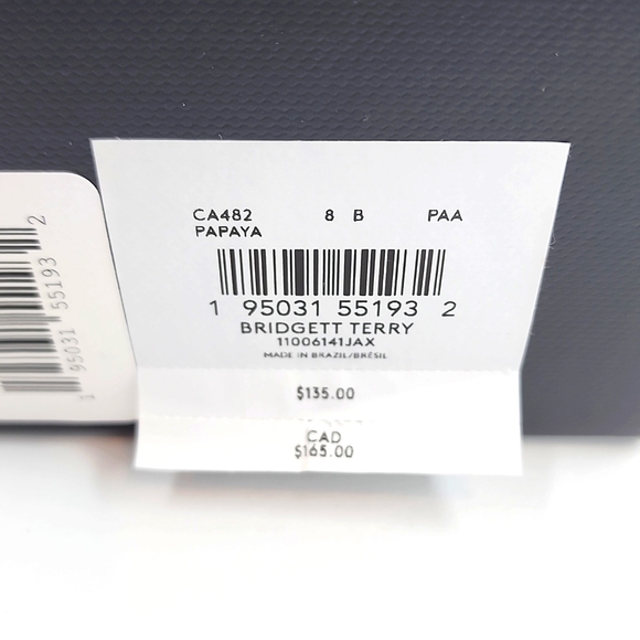 ⭐️COACH 💯 NWT “BRIDGETT TERRY" SLIDERS, SIZE 8-B, PAPAYA COLOR - Picture 14 of 16